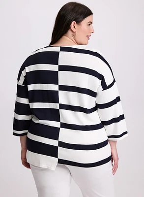 Joseph Ribkoff - Contrast Stripe Sweater