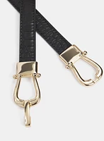 Ceinture à effet peau de crocodile