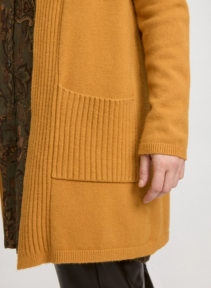 Cardigan en tricot côtelé