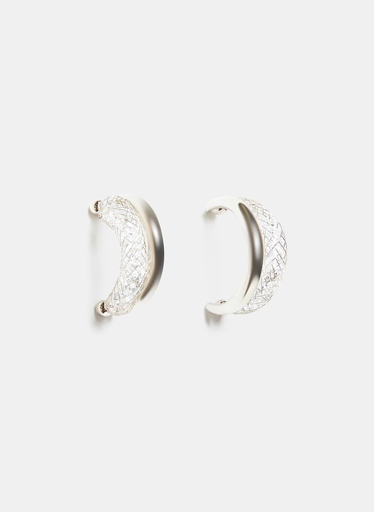 Boucles d'oreilles en anneaux à cristaux