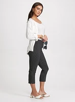 Pull-On Micro Dot Capri Pants