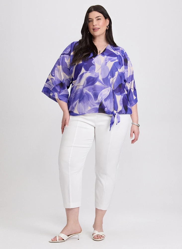 Blouse à motif feuilles