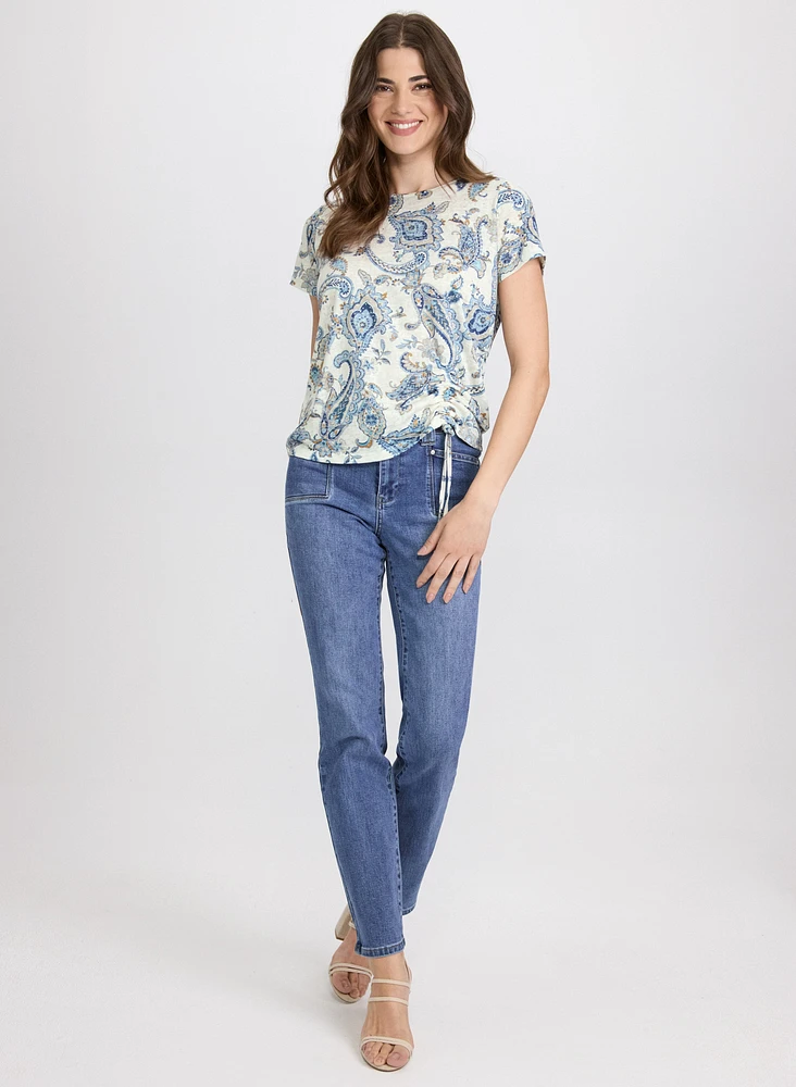 T-shirt à motif paisley