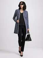 Trim Bouclé Jacket & Sofia Slim-Leg Pants - Short