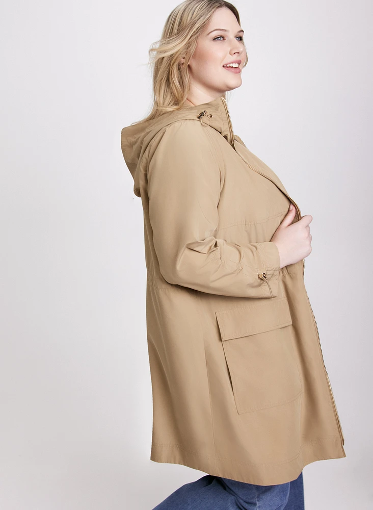 Manteau imperméable à capuche