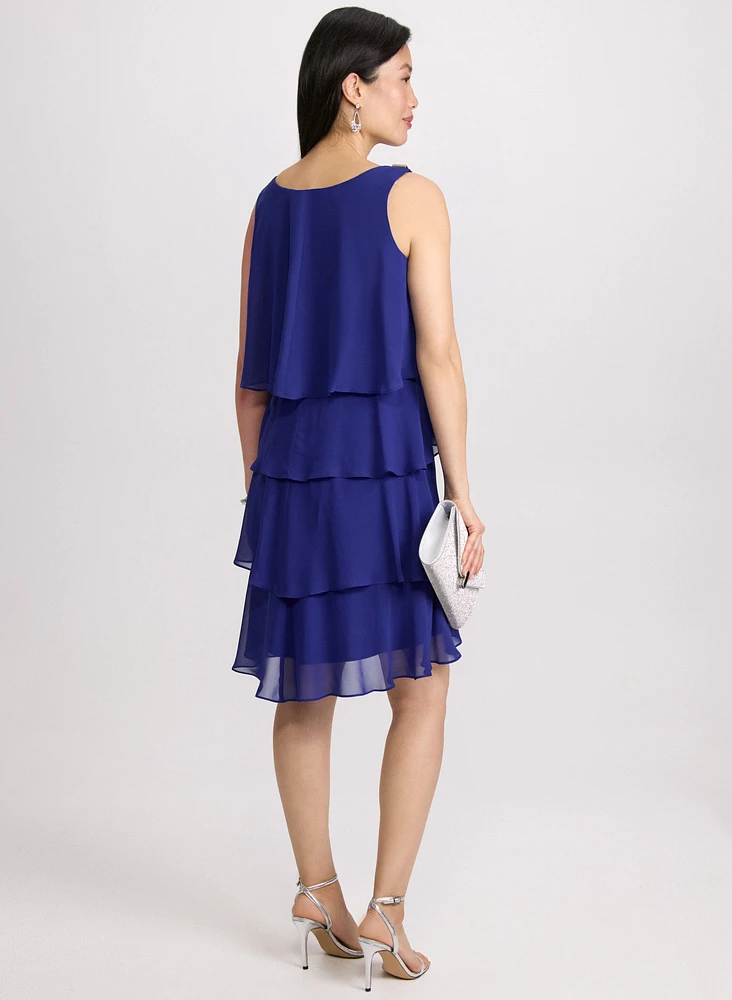 Tiered Chiffon Dress