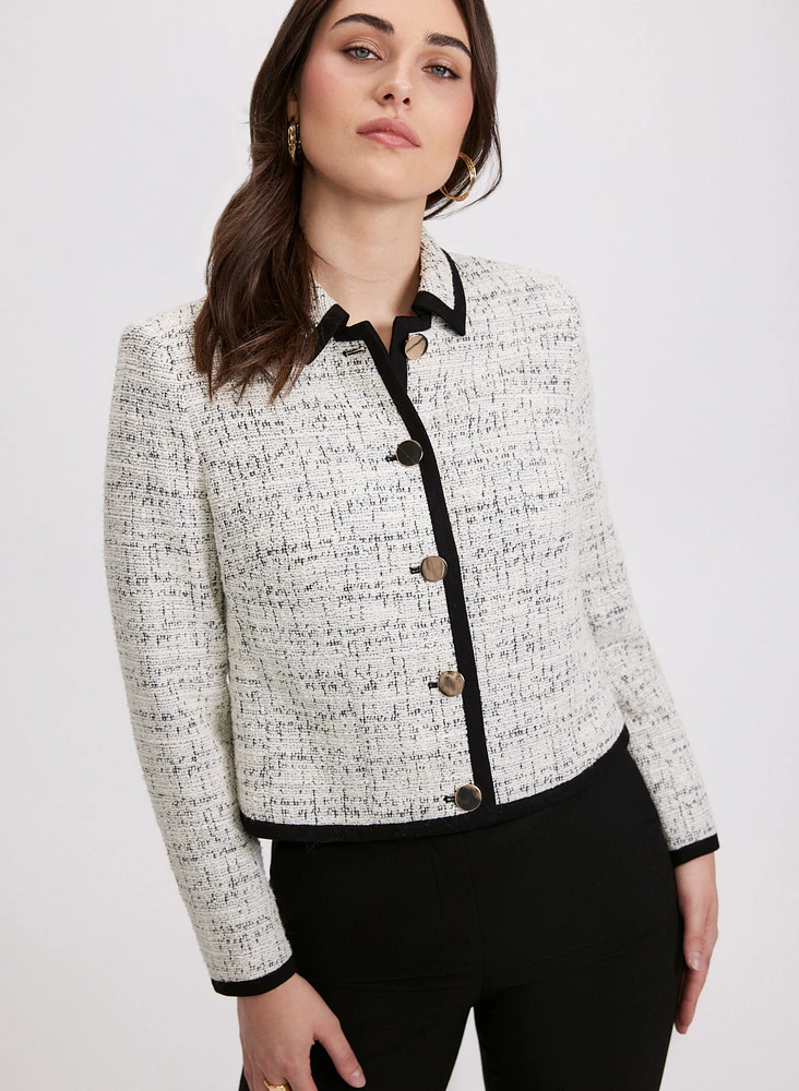 Contrast Tweed Jacket