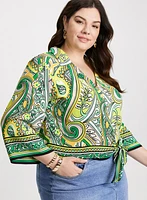 Joseph Ribkoff - Tie-Waist Printed Blouse