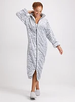 Leopard Print Zip-Front Robe