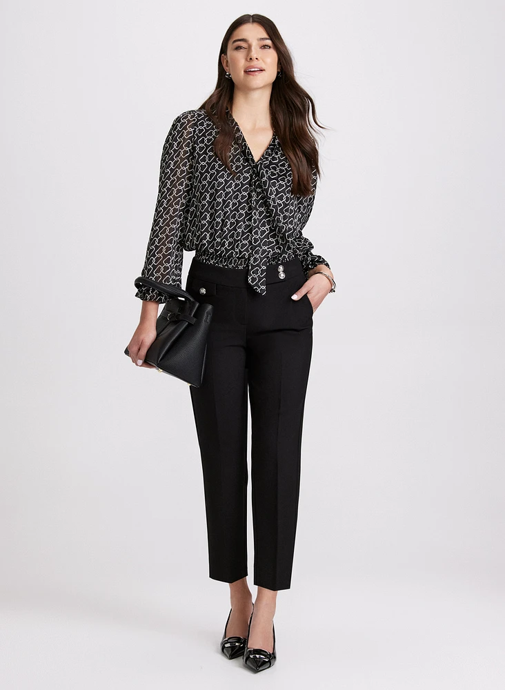 Chain Link Print Blouse