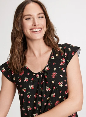 Robe de nuit à motif floral