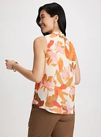 Sleeveless Floral Blouse