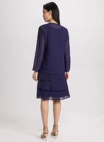 Sequined Dress & Jacket Set