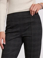 Sofia Plaid Print Slim-Leg Pants - Short