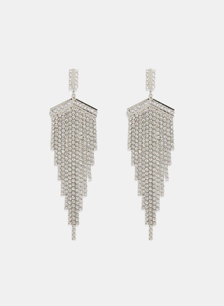 Triangular Chandelier Earrings