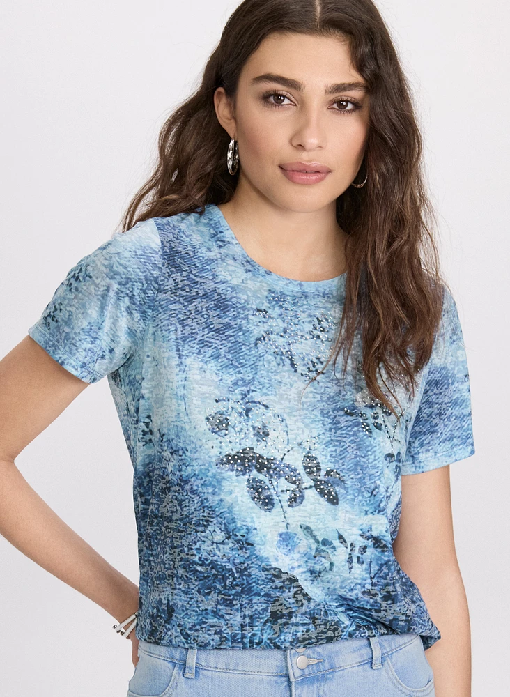 T-shirt à motif floral