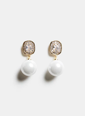Boucles d'oreilles pendantes à perles