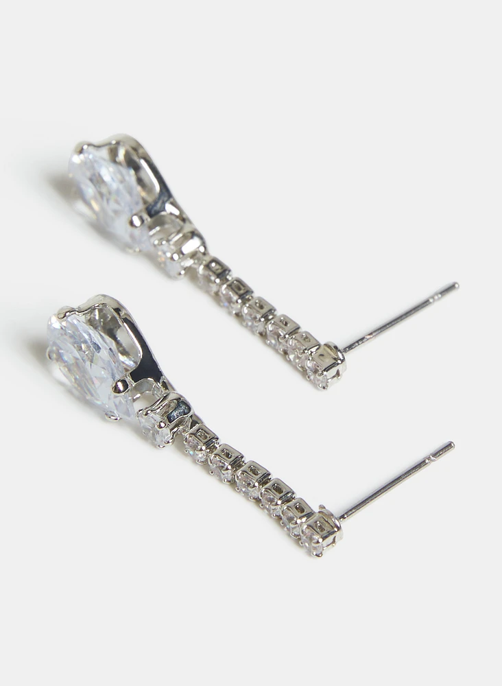 Boucles d'oreilles à pierre en goutte d'eau