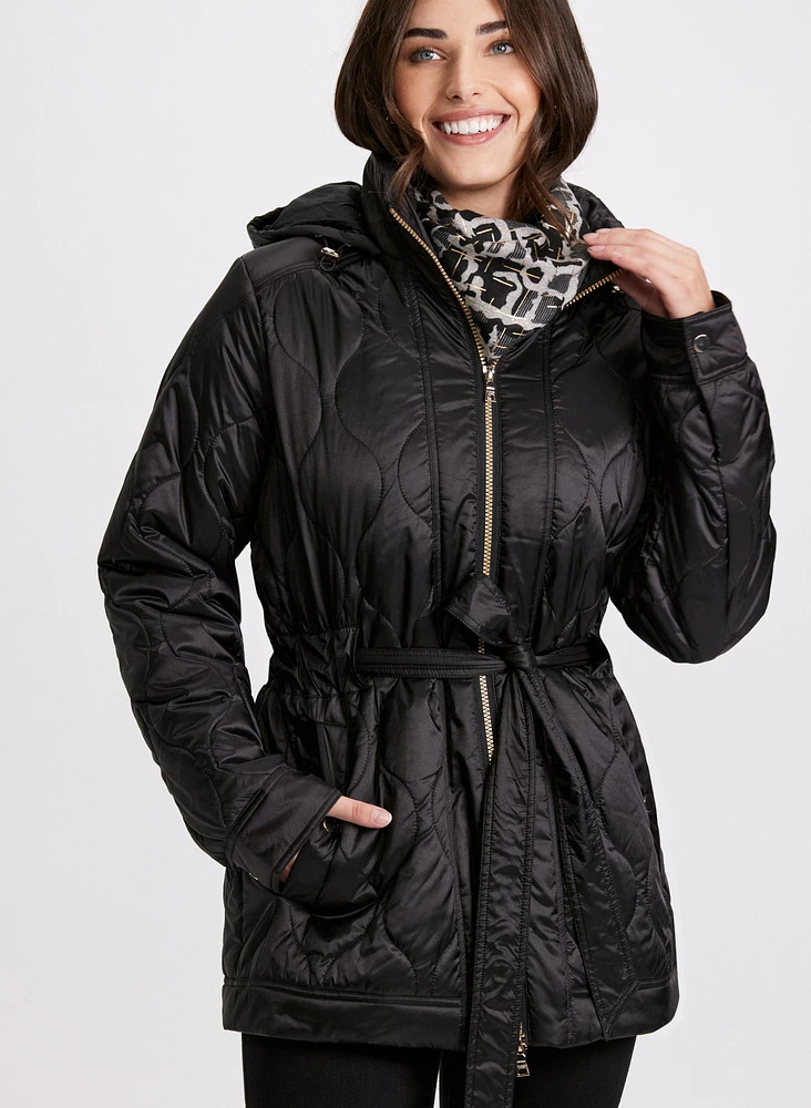 Belted Puffer Coat