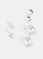 Three-Piece Stud Earrings Set