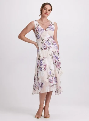 Robe florale en chiffon