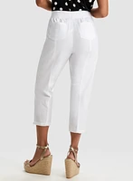 Capri à enfiler style parachute zips