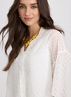 Blouse en coton à motif carreauté