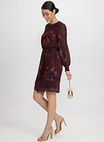 Robe florale à volants