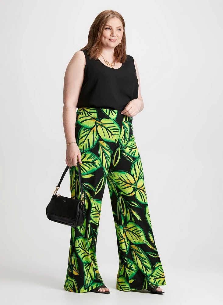 Joseph Ribkoff - Leaf Print Pants