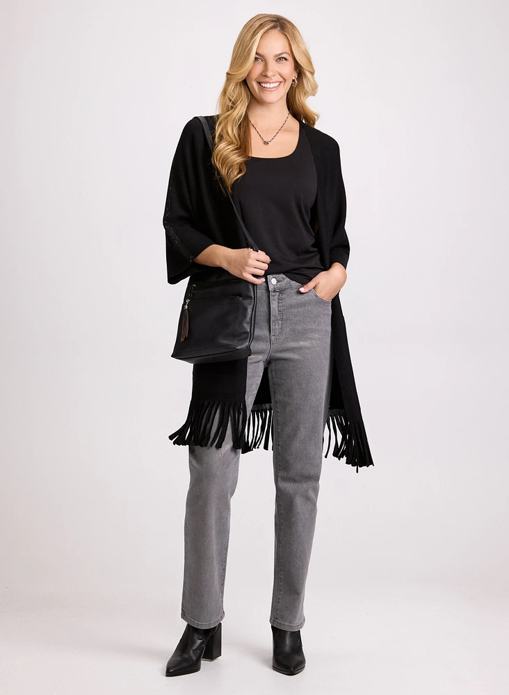 Fringe Hem Cardigan