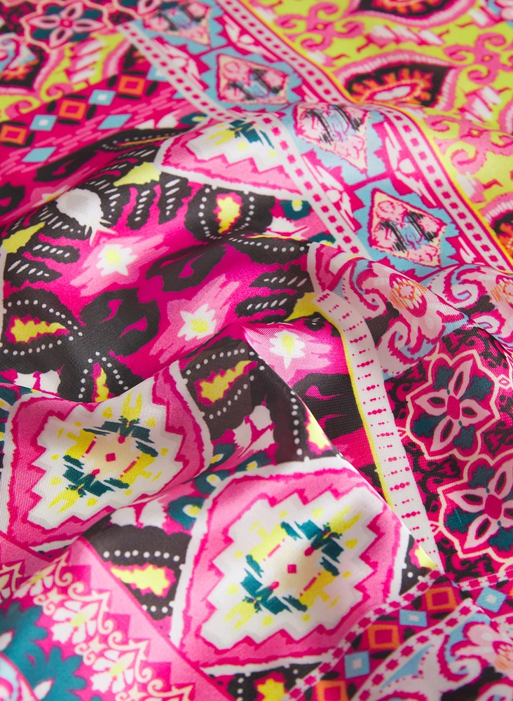 Mixed Tile Print Scarf