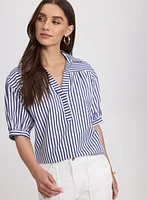 Blouse en coton rayée