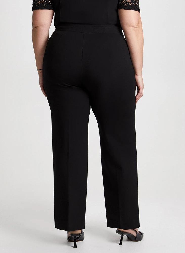 Pantalon Olivia à jambe large en Ponte de Roma