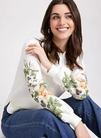 Floral Sleeve Sweatshirt