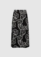 Leaf Print Skirt