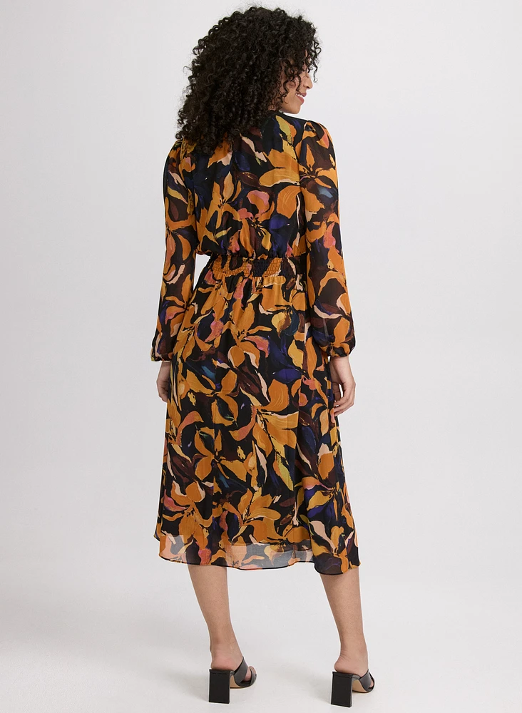 Robe florale en chiffon