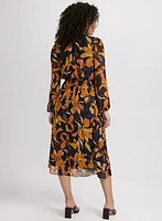 Robe florale en chiffon