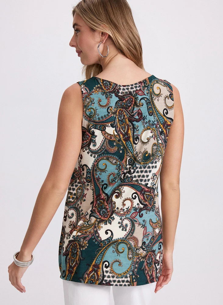 Paisley Print Top