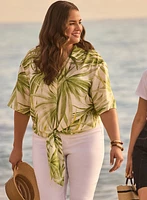 Blouse à motif de palmiers