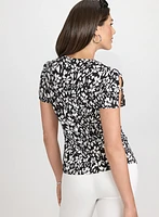 Floral Split Sleeve Top