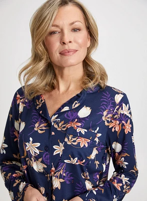 Floral Print Pyjama Set