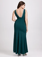 Rhinestone Embellished Maxi Dress