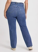 Patch Pocket Straight-Leg Jeans