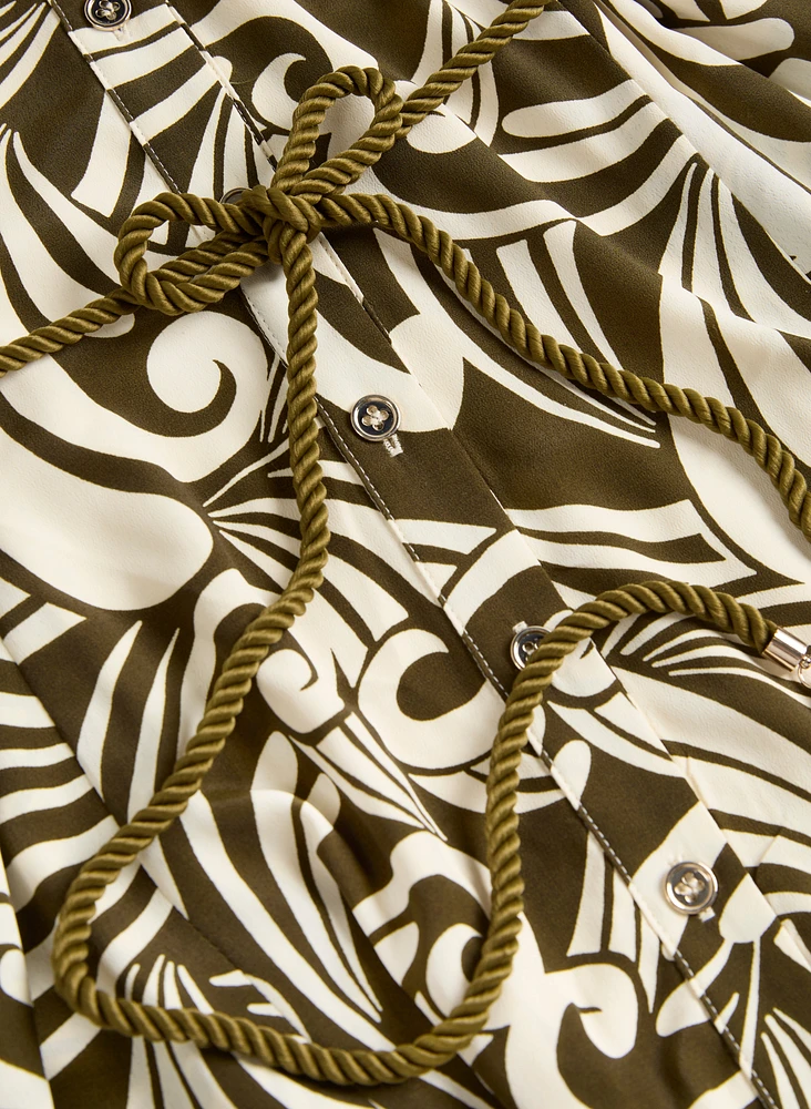Robe de jour à motif géométrique