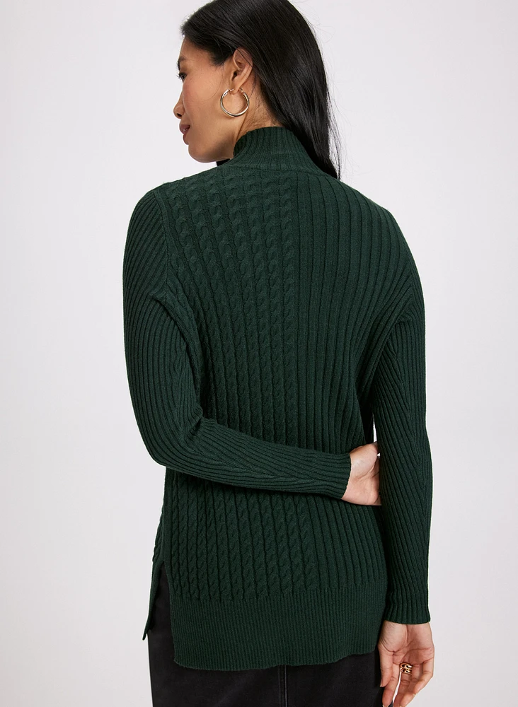 Cable & Rib Knit Sweater