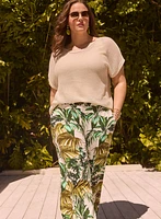Pantalon Olivia à motif tropical