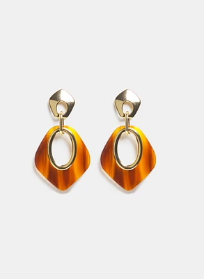 Boucles d'oreilles pendantes en résine