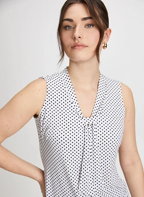 Dot Motif Sleeveless Top