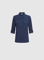 Blouse boutonnée en jersey