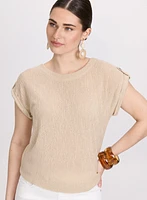 Knit Rolled Sleeve Top